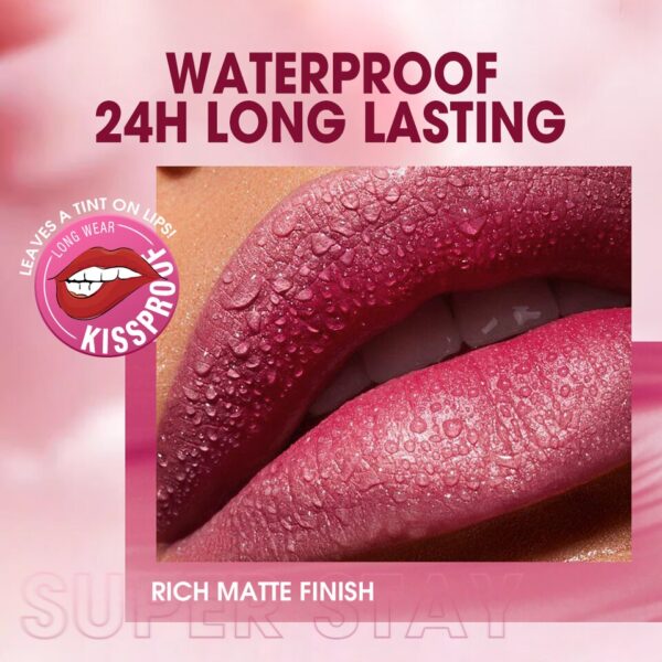 Batom lip gloss, O.TWO.O, Maquiagem Impermeável Velvet Non-stick Cup 8 Cores Lip Tint Matte Long Lasting Sexy Red Liquid Lip Stick - Image 5