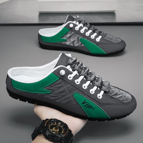 Sapatos masculino antiderrapante de vulcanização, meia-calça masculina, calçado liso casual, seção fina Baotou, confortável, moda verão - Image 7