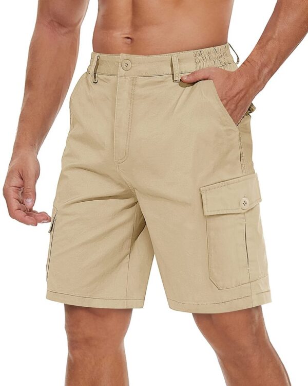 Bermudas de algodão, respirável, Tacvasen, casual, multi-bolsos, trabalho, caminhadas, tático, ao ar livre, verão - Image 14