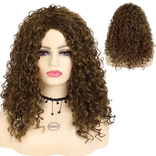 Perucas sintética Afro, GNIMEGIL, cor ruiva, longa, perucas encaracoladas, macia, grossa, onda profunda, cabelo feminino. - Image 7