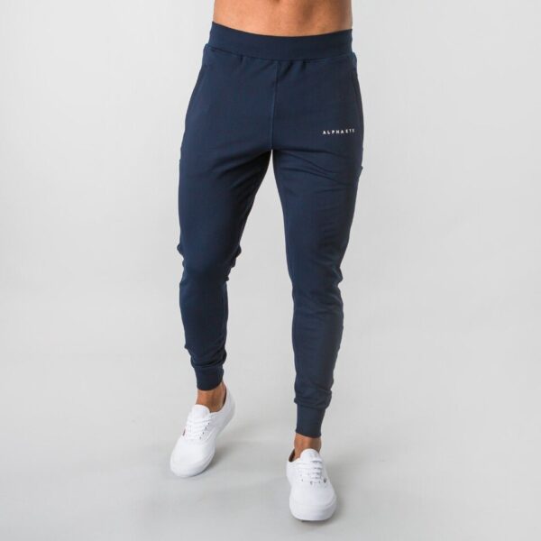 Calças masculina de algodão fina respirável, casual, de boca de feixe, esportes de treino de corrida, musculação, novo 2023 - Image 3