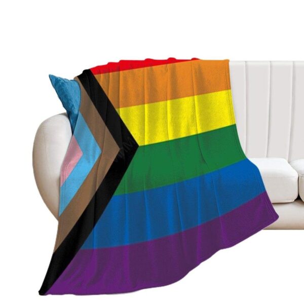Cobertor de flanela LGBTQ, Orgulho arco-íris, Cobertores vintage para cama, Sofá, Leve, Macio, Cama Aconchegante, Quente. - Image 17