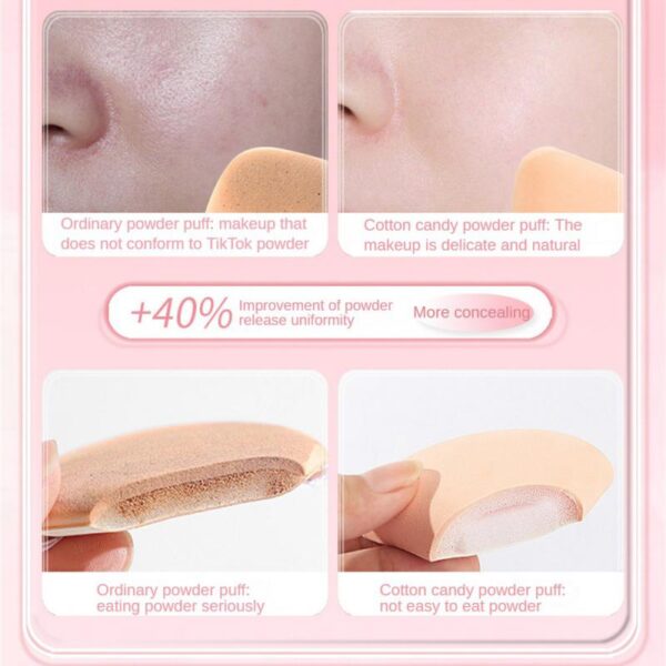 Almofada/esponja pó facial, Face Setting , pó compacto, controle de óleo, suave, fosco, suave, impermeável, corretivo, pressionado, maquiagem, 3 cores - Image 5