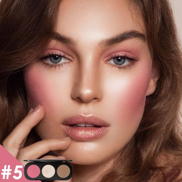 Blush pigmento, Focallure-Paleta De Péssego Maquiagem, Nutrição Mineral, Tonalidade De Bochecha, Contorno De Rosto, Blush Em Pó, Creme, 5 Cores - Image 7
