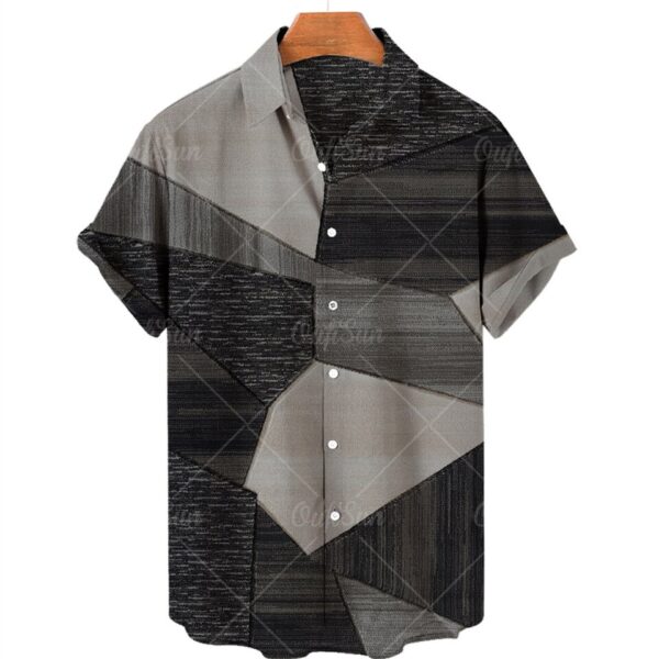 Camisas masculina manga curta,  Oversized Xadrez Floral, Tops Botões, Casuais Verão, Roupas De Luxo Sociais Homens Havaí Camisas 5XL - Image 24