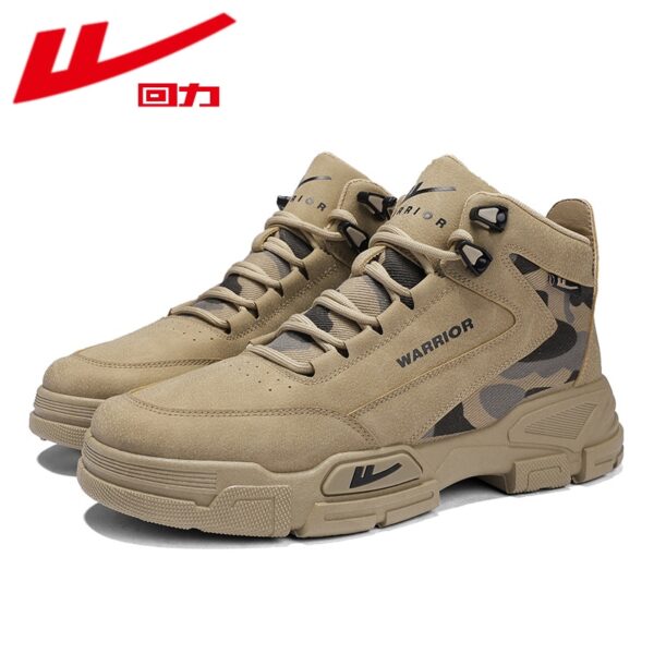 Tênis masculino Warrior 2023 Classic Vintage Lace-up, High Heels Sneakers,  Autumn Winter Martin Boots Platform Couple Work Shoes - Image 4