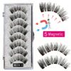 Cílios magnéticos, LEKOFO,  Natural Mink Eye Lashes, 5 Cílios Magnéticos, 4 Pares Ímãs, Faux Lashes Pinças, 8Pcs - Image 30