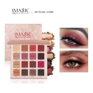 Sombras em pó, paleta 16 cores fosca, Imagic,, pigmentada, nova chegada