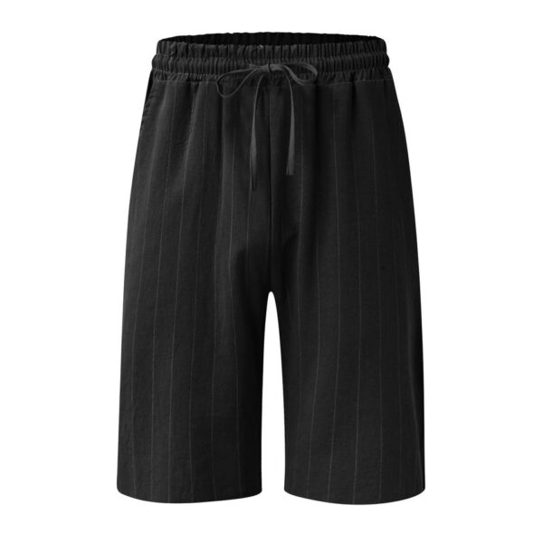 Bermudas masculina Nova Moda Verão Listrado, Alta Qualidade,  Casual Social Elástico Cintura, Shorts - Image 4