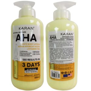 Loção corporal hidratante, 500ml,  clareamento loção corporal ácidos hidroxi alfa + vitamina c, clareamento da pele da loção do creme do corpo