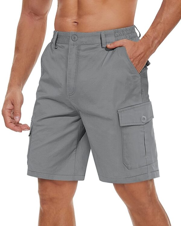 Bermudas de algodão, respirável, Tacvasen, casual, multi-bolsos, trabalho, caminhadas, tático, ao ar livre, verão - Image 7