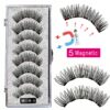 Cílios magnéticos, LEKOFO,  Natural Mink Eye Lashes, 5 Cílios Magnéticos, 4 Pares Ímãs, Faux Lashes Pinças, 8Pcs - Image 37