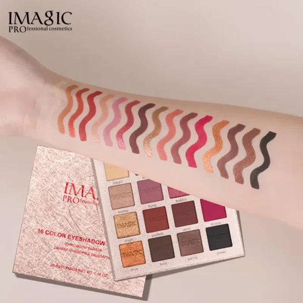 Sombras em pó, paleta 16 cores fosca, Imagic,, pigmentada, nova chegada - Image 4