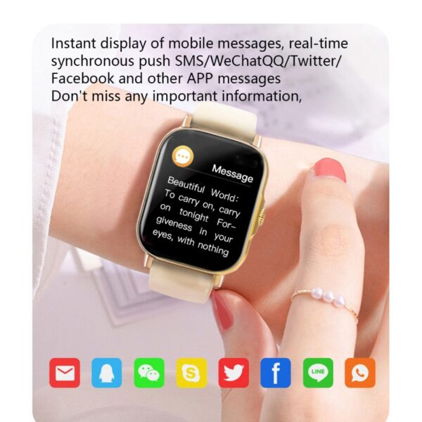 Relógio de pulso, inteligente, H15 Bluetooth, Carregamento Sem Fio, Pulseira, Freqüência Cardíaca, Fitness, Telefones Celulares, Ao Ar Livre, Esporte - Image 4