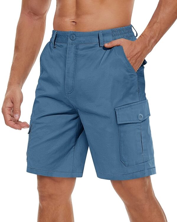 Bermudas de algodão, respirável, Tacvasen, casual, multi-bolsos, trabalho, caminhadas, tático, ao ar livre, verão - Image 13