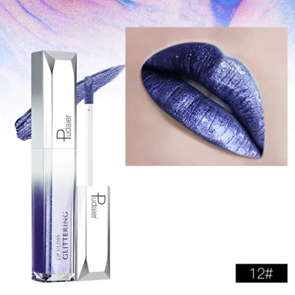 Batom brilho labial diamante perolado, batom líquido hidratante, impermeável, beleza, sexy, 18 cores - Image 41