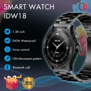 Relógios de pulso, inteligente, unissex, JWMOVE-IDW18, 1.38 Polegada tela, freqüência cardíaca em tempo real, 5ATM, chamada Bluetooth, monitor de estresse, esporte