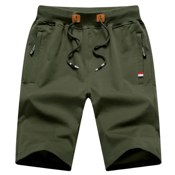 Bermudas masculina de algodão, casual, calças de verão, roupas de praia pretas, marca clássica, novo, 2023 - Image 4