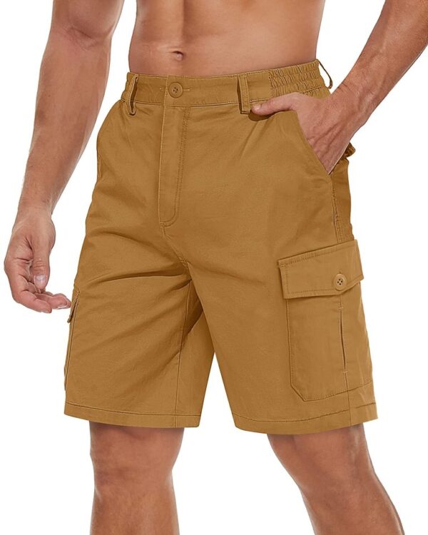 Bermudas de algodão, respirável, Tacvasen, casual, multi-bolsos, trabalho, caminhadas, tático, ao ar livre, verão - Image 19