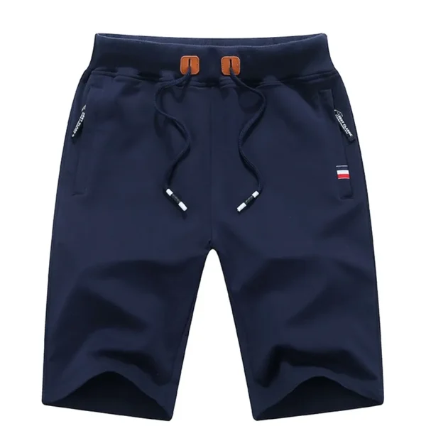 Bermudas masculina de algodão, casual, calças de verão, roupas de praia pretas, marca clássica, novo, 2023