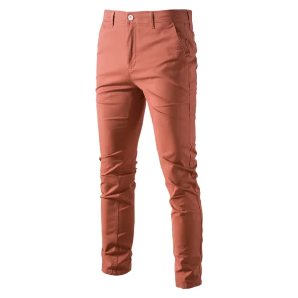 Calças masculina algodão casual, AIOPESON, Cor sólida Ajuste fino, Nova Primavera Outono Alta qualidade Calças executivas clássicas masculinas - Image 12