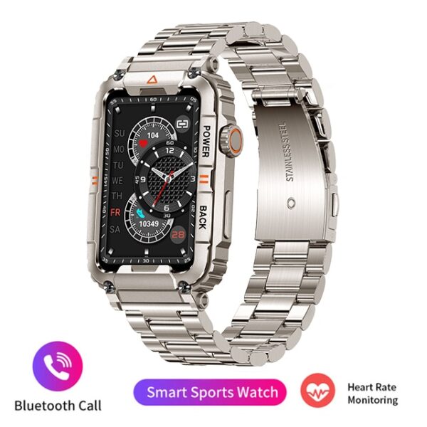 Relógio de pulso, monitor de saúde militar Smartwatch , Android, IOS, de fitness, Chamada Bluetooth, IP68 impermeável, Smartwatch esportivo, 2023 - Image 6