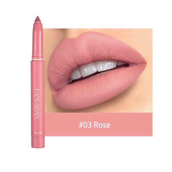 Batom/Caneta, lipstick, Nude Pink Matte, Brilho labial monocromático, impermeável, batom de longa duração, lápis de lábios maquiagem, 12 cores - Image 9