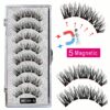 Cílios magnéticos, LEKOFO,  Natural Mink Eye Lashes, 5 Cílios Magnéticos, 4 Pares Ímãs, Faux Lashes Pinças, 8Pcs - Image 13