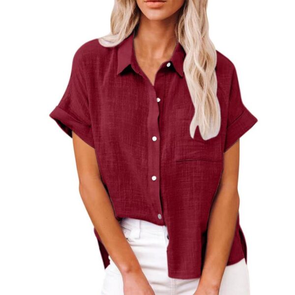 Camisas feminina de manga comprida com lapela, camisa extragrande solta, camisas brancas amarelas de lazer, blusas femininas, outono - Image 16