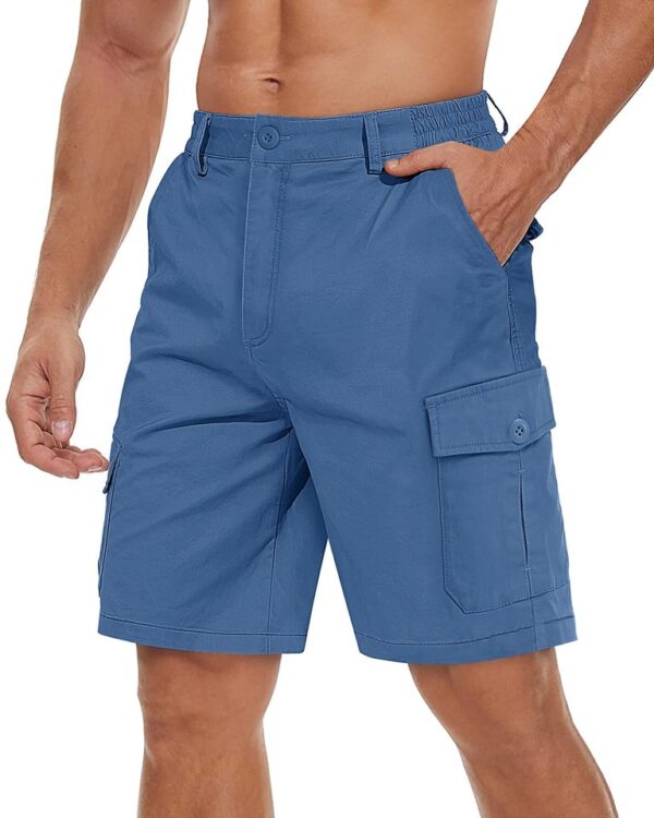 Bermudas de algodão, respirável, Tacvasen, casual, multi-bolsos, trabalho, caminhadas, tático, ao ar livre, verão - Image 11