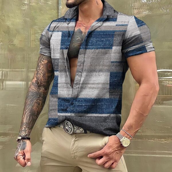 Camisas masculina havaiana de manga curta, roupas vintage extragrandes, estilo étnico, camisas estampadas, streetwear casual, tops soltos Dazn - Image 19
