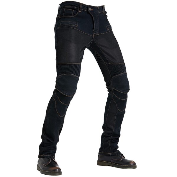 Calças masculina Jeans resistente a queda para motocicletas, com engrenagem de joelho quadril, jeans clássico ao ar livre, verão PK719 - Image 13