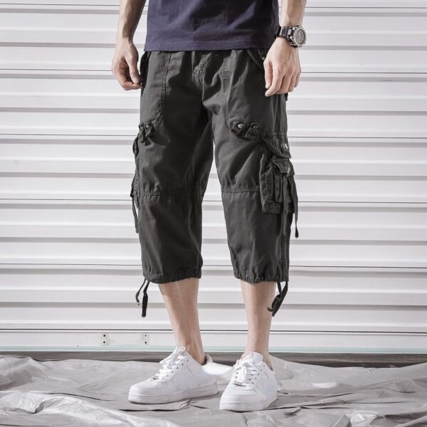Bermudas masculina em algodão, Caminhadas Camuflagem, Carga Camo Combate, Calças Curtas Homme Designer 2023 Moda Strech Luxo Baggy - Image 13