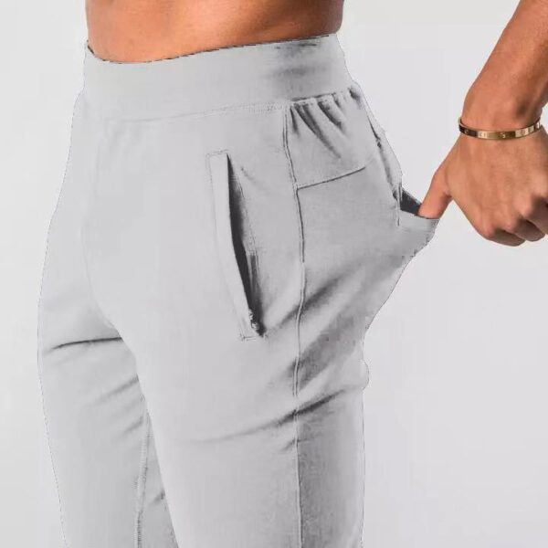 Calças masculina de algodão fina respirável, casual, de boca de feixe, esportes de treino de corrida, musculação, novo 2023 - Image 20