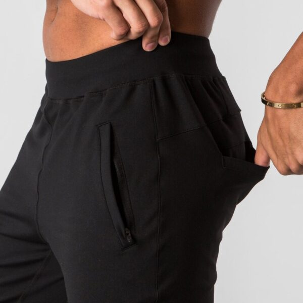 Calças masculina de algodão fina respirável, casual, de boca de feixe, esportes de treino de corrida, musculação, novo 2023 - Image 8