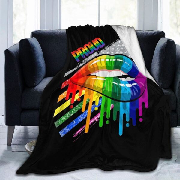 Cobertor de flanela LGBTQ, Orgulho arco-íris, Cobertores vintage para cama, Sofá, Leve, Macio, Cama Aconchegante, Quente. - Image 19