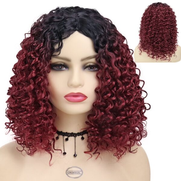Perucas sintética Afro, GNIMEGIL, cor ruiva, longa, perucas encaracoladas, macia, grossa, onda profunda, cabelo feminino. - Image 11