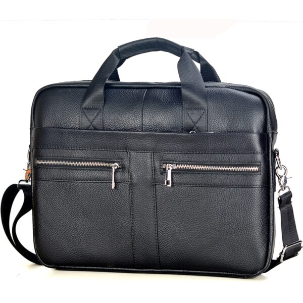 Bolsas casuais de couro genuíno, sacos para laptop, sacos masculinos de viagem de negócios, bolsa de ombro masculina - Image 2