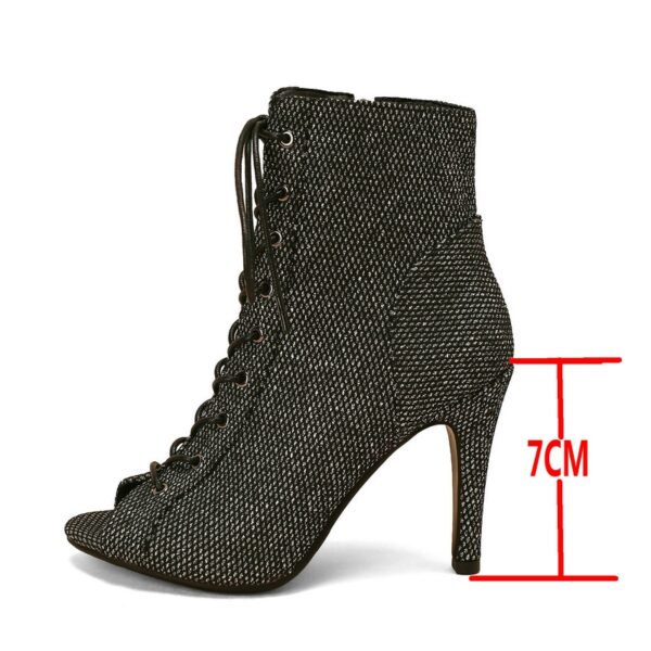 Sapatos feminino de Verão de Alta Qualidade, Sexy Salto Alto, Dedo Aberto, Zíper, Conforto Senhoras, Indoor Jazz, Dança, Nova Moda Nobre, 47 - Image 11