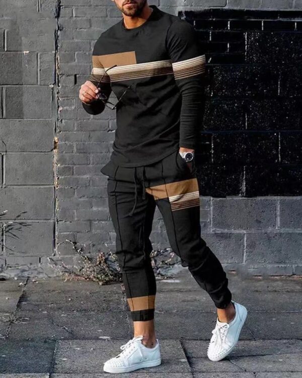 Calças de moletom + blusa manga comprida, vintage, Moletom extragrande, Roupas masculinas, Outono, Streetwear, conjunto 2 peças, 2023