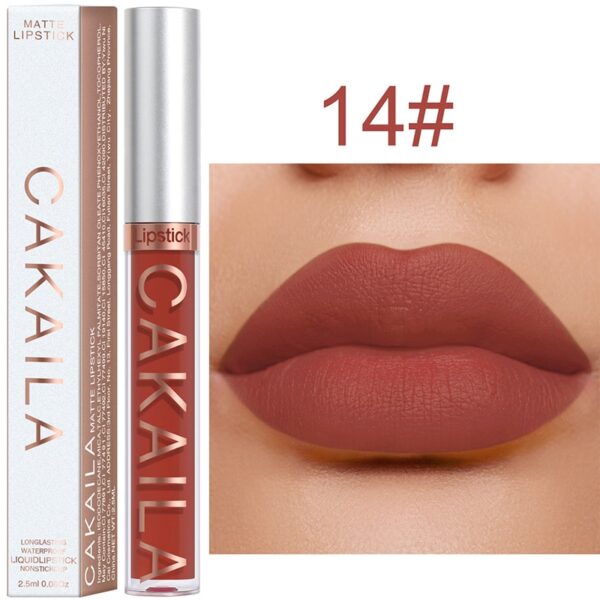 Batom líquido fosco de veludo, nude, maquiagem à prova d água, longa duração, vermelho brilho labial sexy glaze - Image 28