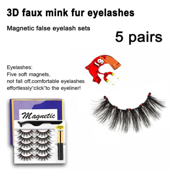 Cílios magnéticos, MB,  Set com pinças Eyeliner, cílios 3D Mink, cílios falsos naturais, Magnetique, 5 pares, Novo - Image 34