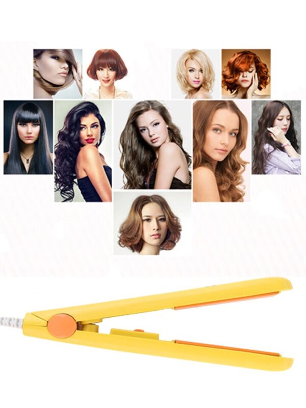 Alisador Mini portátil  de cabelo, de cerâmica, Flat Iron, Curling, curto, duplo uso, Styling Care. - Image 3