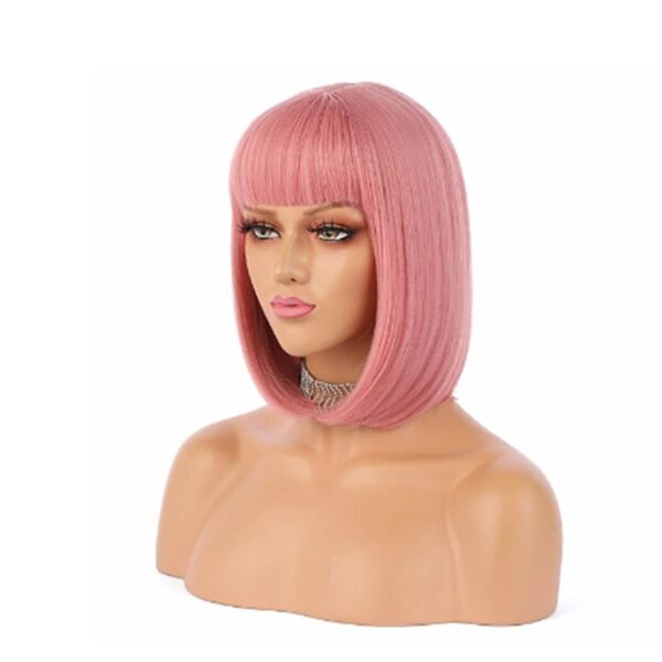 Perucas curta de cabelo sintético, Hairjoy, fibra resistente ao calor, branco puro, traje de festa - Image 25