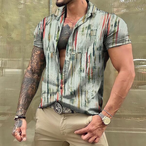 Camisas masculina havaiana de manga curta, roupas vintage extragrandes, estilo étnico, camisas estampadas, streetwear casual, tops soltos Dazn - Image 30