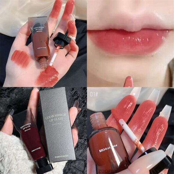 Batom Espelho Água Lip Gloss Tubo De Cubo De Gelo Preto Hidratante De Longa Duração, Plump Up Lips. - Image 7