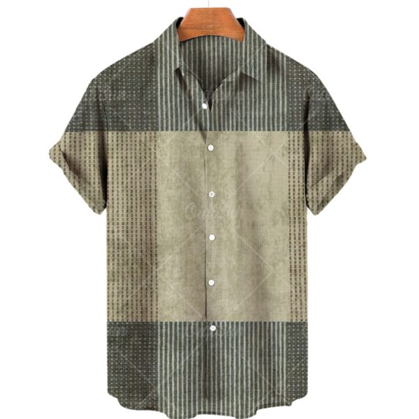 Camisas masculina manga curta,  Oversized Xadrez Floral, Tops Botões, Casuais Verão, Roupas De Luxo Sociais Homens Havaí Camisas 5XL - Image 9