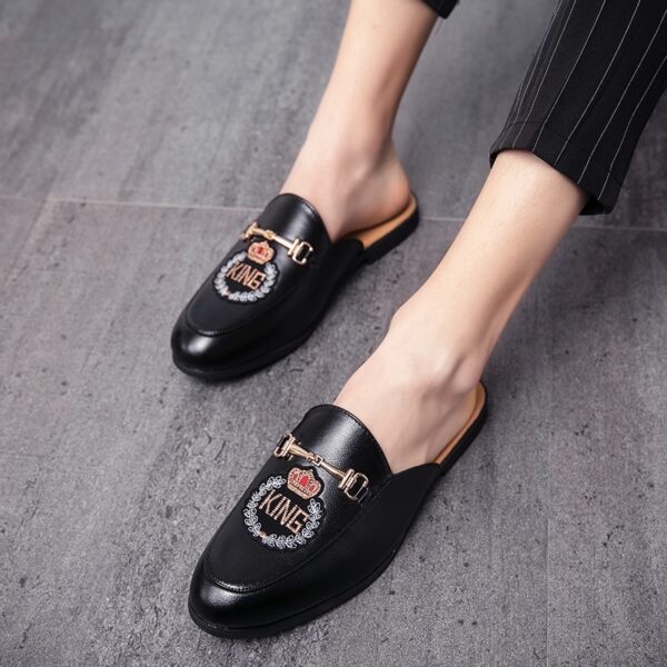 Chinelos masculino de cabeça, sandálias pretas, sandálias esculpidas à mão respiráveis, sapatos da moda europeia e americana, tamanhos masculinos 38-45, novo, verão - Image 3