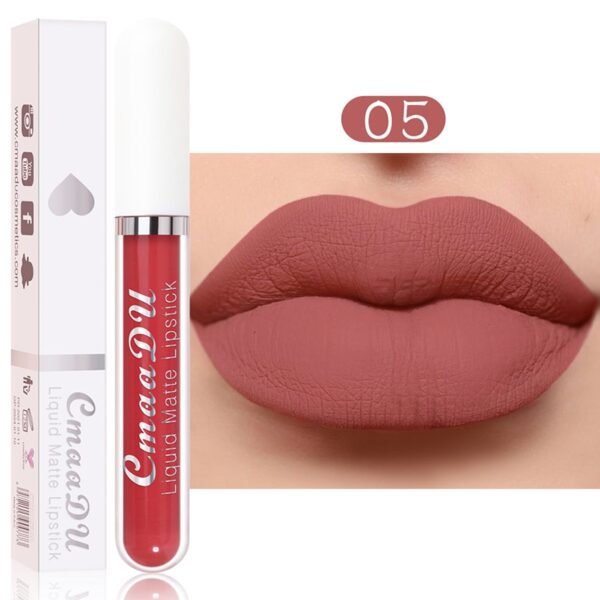 Batom líquido fosco de veludo, nude, maquiagem à prova d água, longa duração, vermelho brilho labial sexy glaze - Image 31