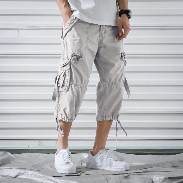 Bermudas masculina em algodão, Caminhadas Camuflagem, Carga Camo Combate, Calças Curtas Homme Designer 2023 Moda Strech Luxo Baggy - Image 8